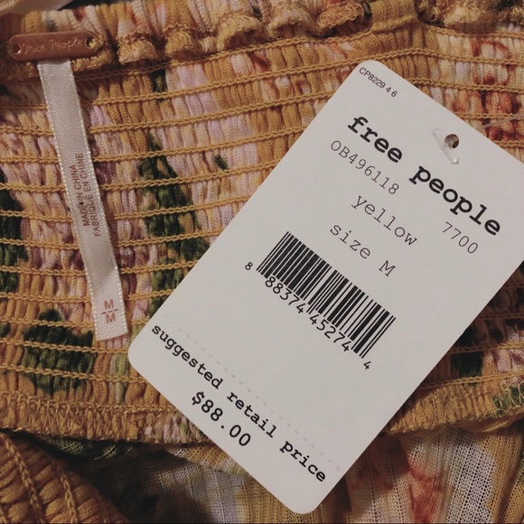 SOLD: FP Yellow Floral Babydoll Hi-Lo Tank - Picture 5 of 5